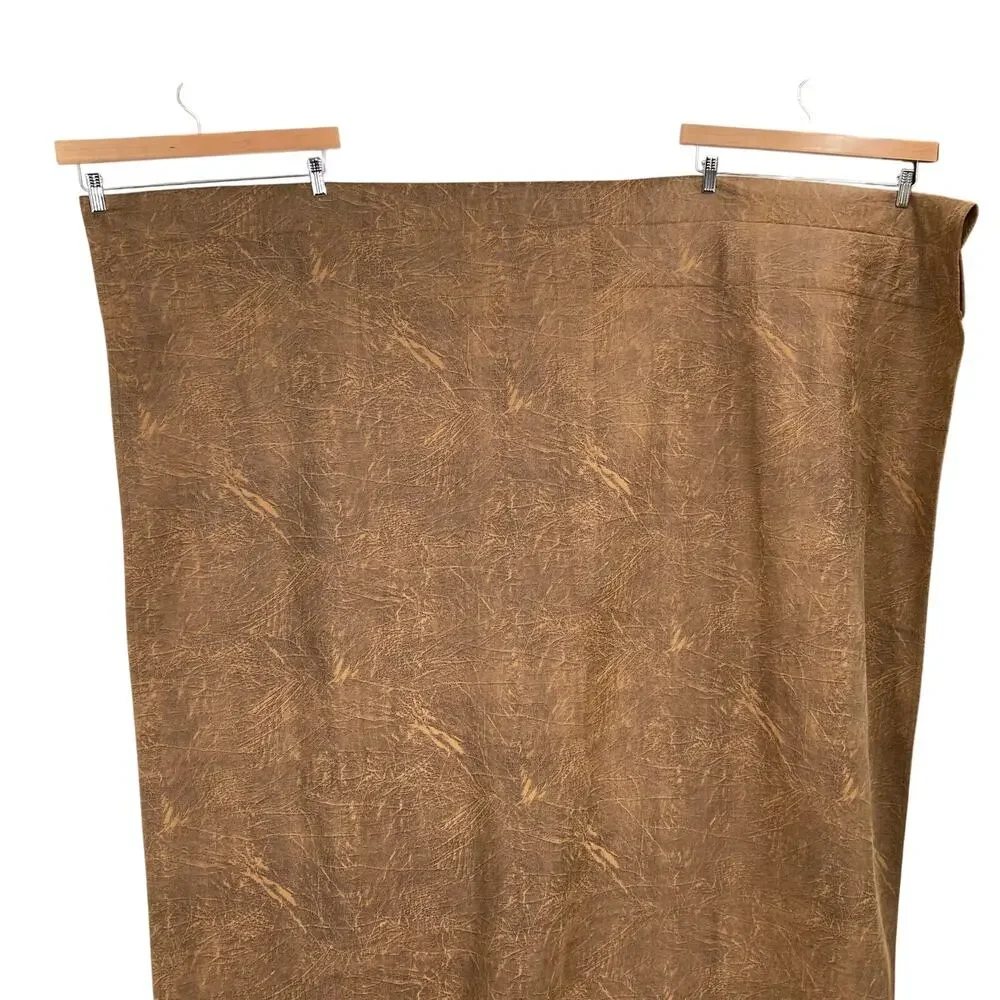 Hiend Accents Faux Suede Distressed Western Curtain 48”x84” Brown One Panel